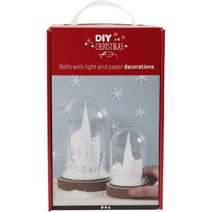 Kits for bells with inner decoration, H: 12,5+18 cm, 2pc/ 1 pack
