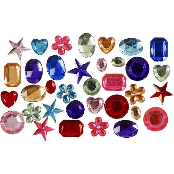 Rhinestones, size 10-15 mm, 15 g/ 1 pack