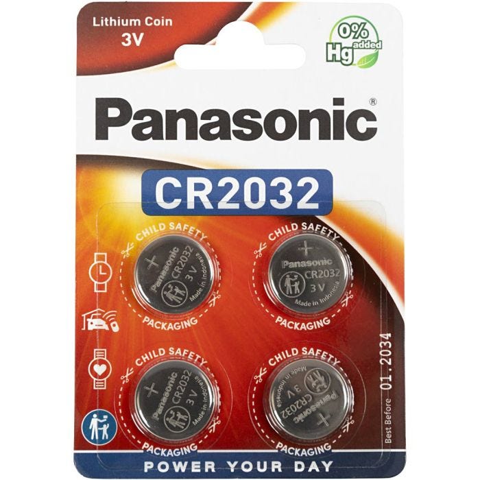 Batteries, no. CR2032, 4 pc/ 1 pack
