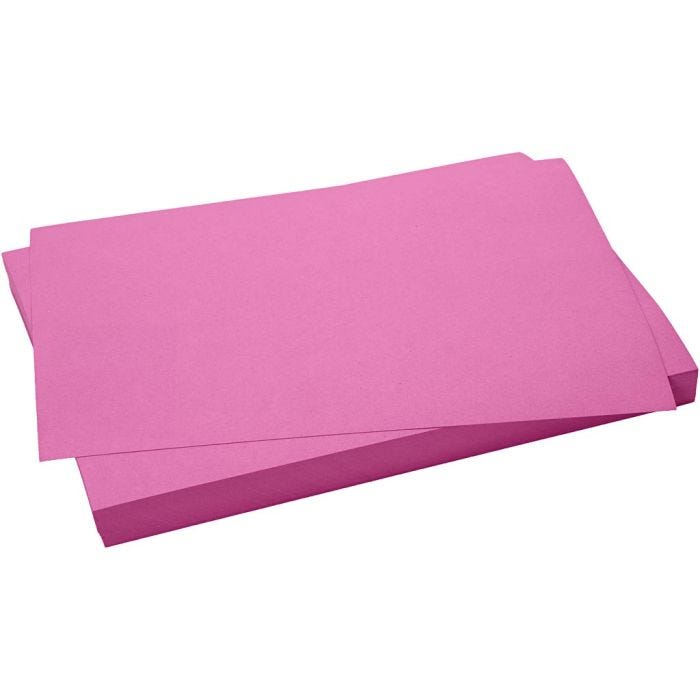 Card, sheet 50x70 cm, 270 g, pink, 10 sheet/ 1 pack