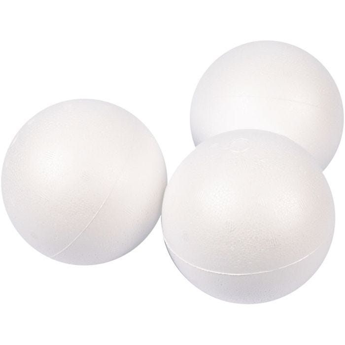 Polystyrene Balls, dia. 10 cm, white, 25 pc/ 1 pack