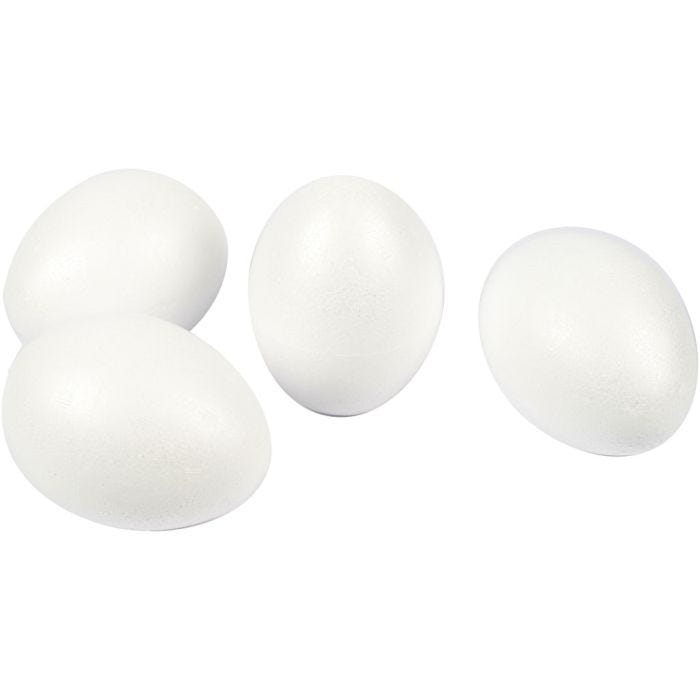 Polystyrene Eggs, H: 10 cm, white, 25 pc/ 1 pack