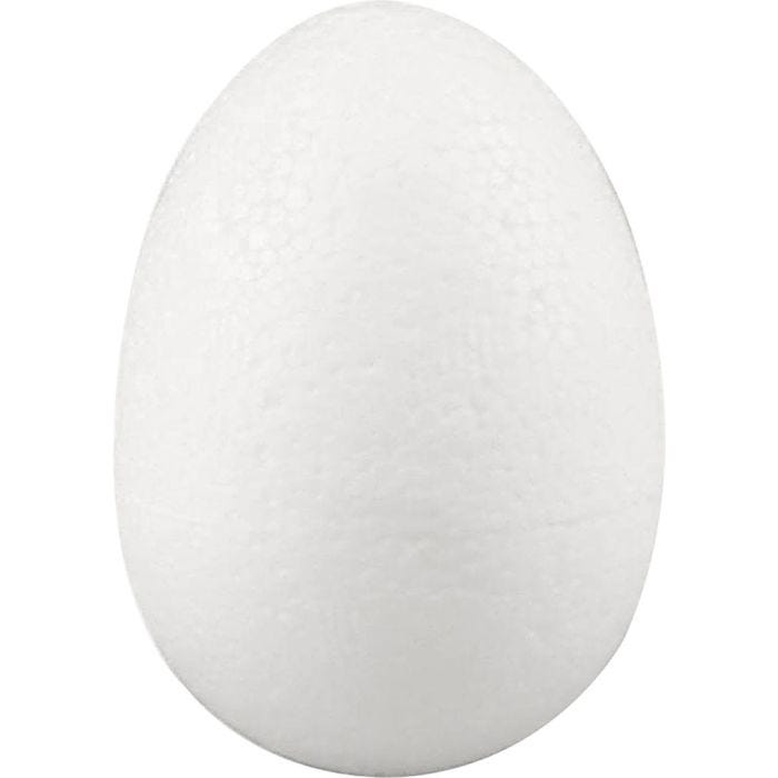 Polystyrene Eggs, H: 7 cm, white, 50 pc/ 1 pack