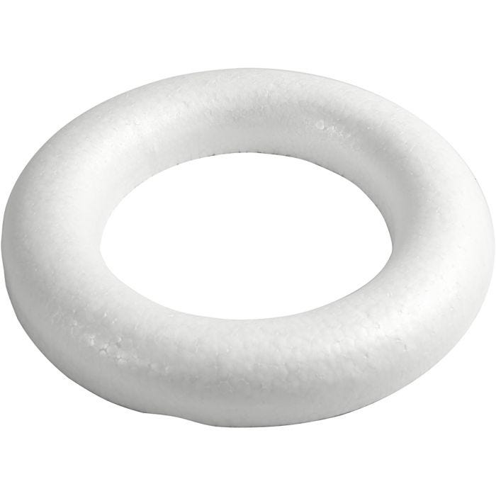 Half rounded rings, size 30 cm, thickness 40 mm, white, 1 pc