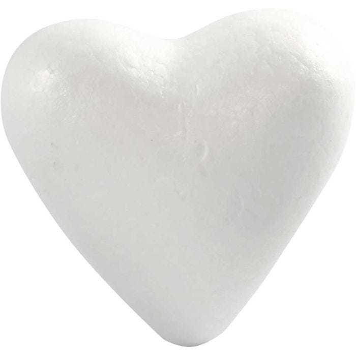 Heart, H: 11 cm, D. 5 cm, W: 11,5 cm, white, 25 pc/ 1 pack