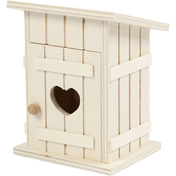 Miniature outhouse, 8 cm, 6,5 cm, 1 pc