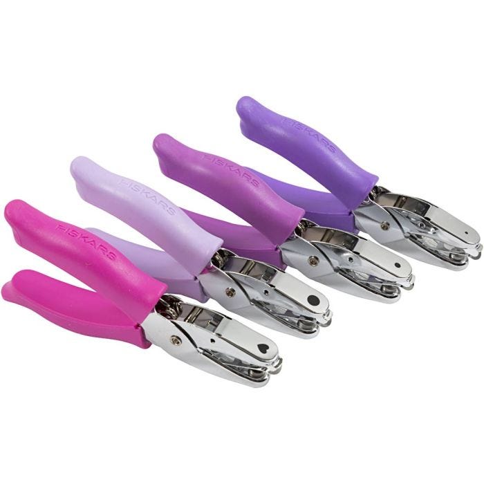 Hand Punch, hole size 1,5+3+5+6 mm, 4 pc/ 1 pack