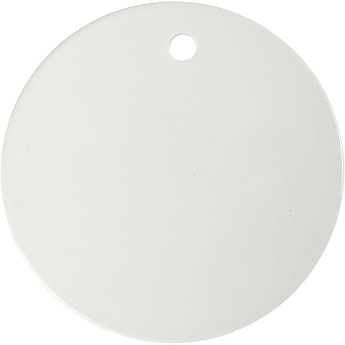 Ceramic Plate, dia. 15 cm, thickness 0,5 cm, white, 1 pc