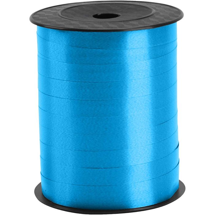 Curling Ribbon, W: 10 mm, turquoise blue, 200 m/ 1 roll