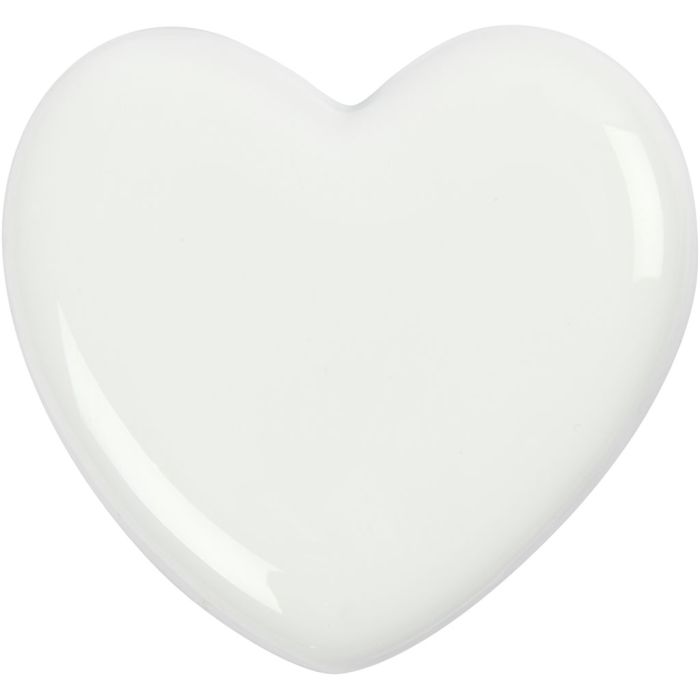 Heart, 6,5x6,5 cm, 10 mm, white, 1 pc