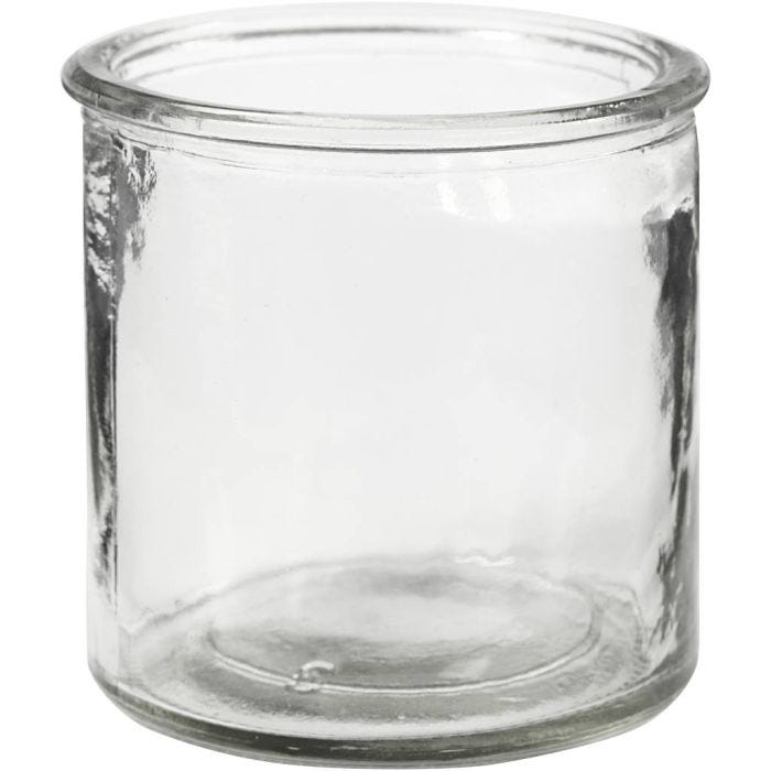 Tea Light Candle Holder, H: 7,8 cm, dia. 7,8 cm, 6 pc/ 1 pack