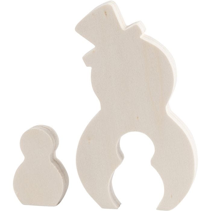 2in1 Figure, snowmen, 4,5+11,5 cm, 1,2 cm, 3+6,5 cm, 1 set