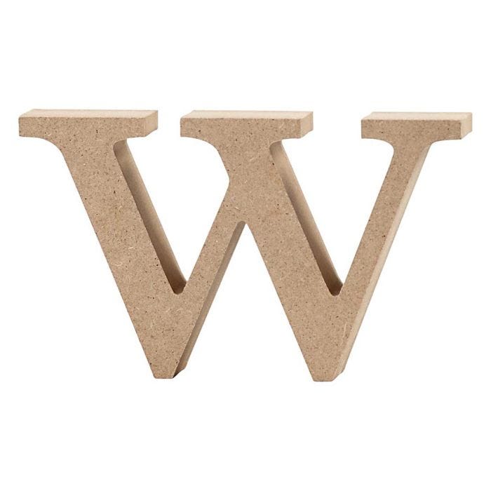 Letter, w, 8 cm, 2 cm, 1 pc