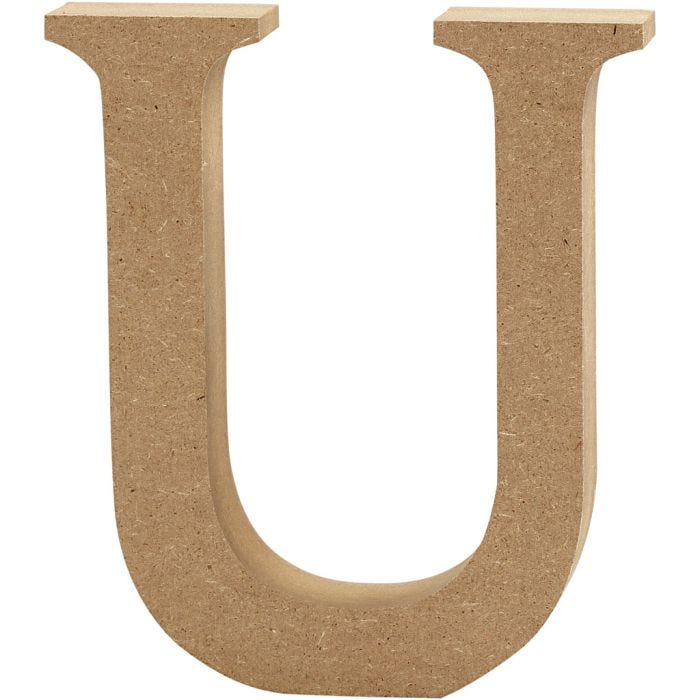 Letter, U, H: 13 cm, thickness 2 cm, 1 pc