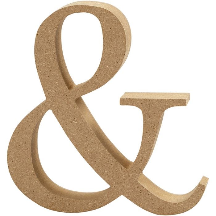 Symbol, &amp;, 13 cm, 2 cm, 1 pc