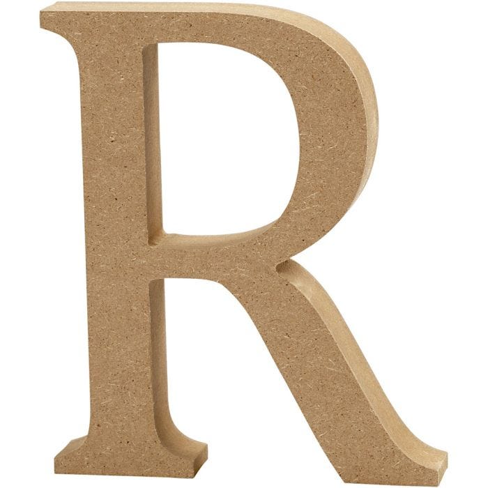 Letter, R, 8 cm, 1,5 cm, 1 pc