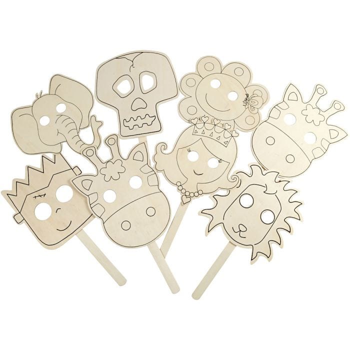 Masks, L: 35 cm, W: 22 cm, thickness 2 mm, 16 pc/ 1 pack