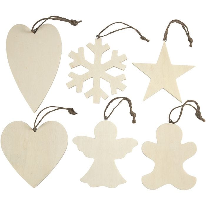 Christmas Ornaments, 9-11 cm, 4 mm, 6pc/ 1 pack
