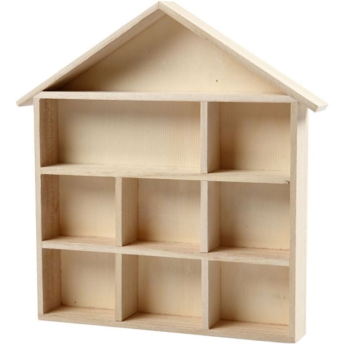 House-Shaped Shelving System, 26 cm, 3,5 cm, 22 cm, 26x22 cm cm, 1 pc