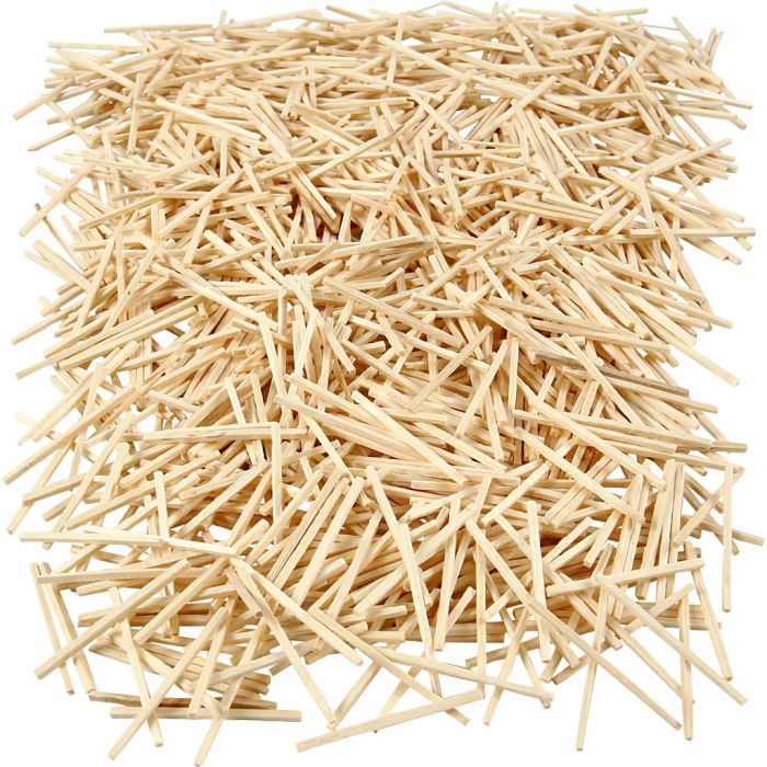 Matchsticks, L: 48 mm, dia. 2 mm, 8500 pc, 1 kg/ 1 pack