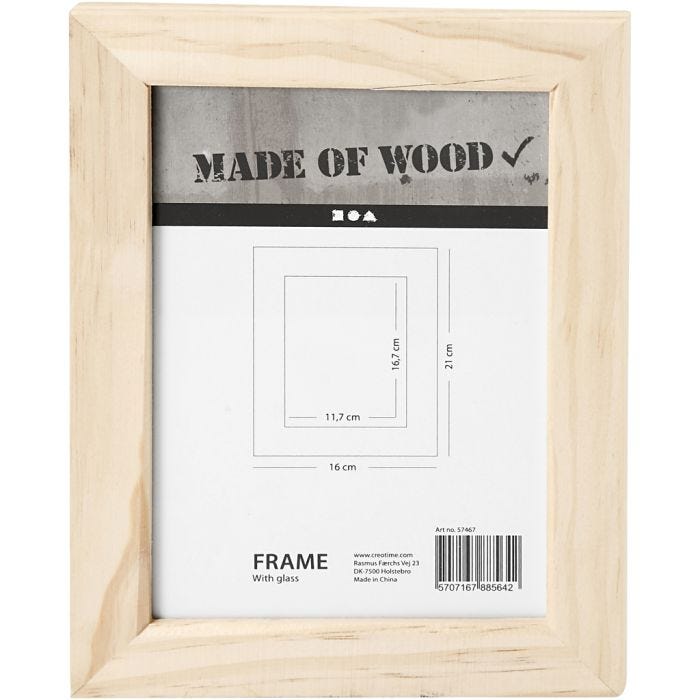 Frame With Glass, 21x16 cm, 1 pc