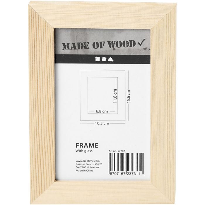 Frame With Glass, 10,5x15,6 cm, 1 pc