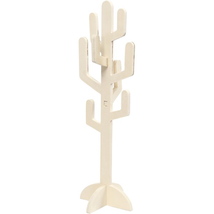 Wooden Cactus, 38 cm, 12 cm, 8 mm, 1 pc