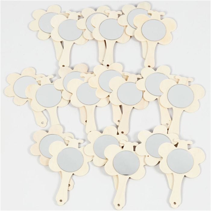 Hand Mirrors, H: 13,9 cm, W: 9 cm, 20 pc/ 1 pack