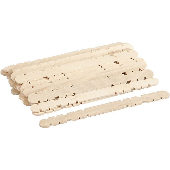Construction sticks, L: 11,4 cm, W: 10 mm, 30 pc/ 1 pack