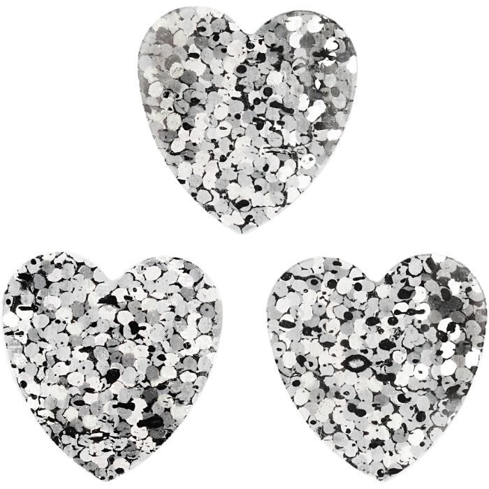 Sequins, size 15 mm, silver, 10 g/ 1 pack