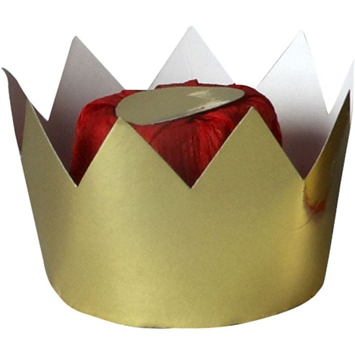 Queen's Crown, 7 cm, 9 cm, gold, 1 pc
