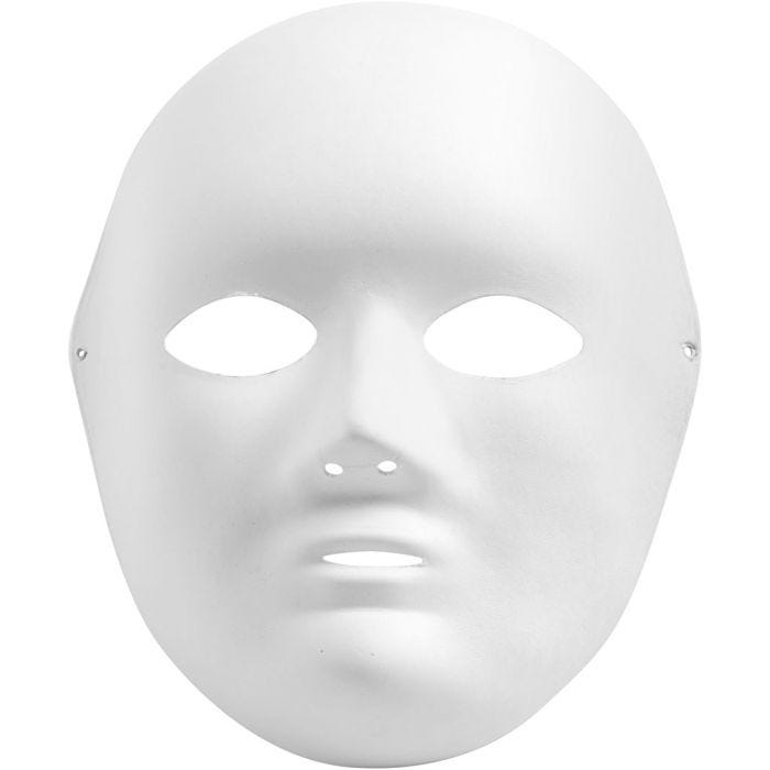 Full Face Mask, 22 cm, 17 cm, white, 1 pc