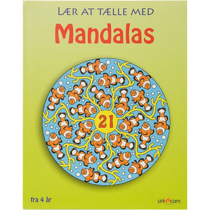 Mandala colouring books, Learn to Count, 1 pc