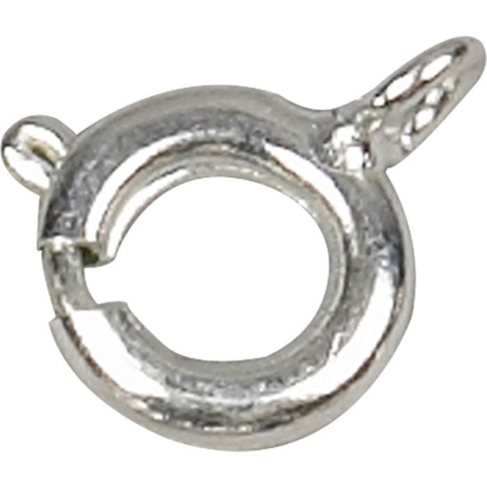 Spring Ring Clasps, dia. 7 mm, silver, 10 pc/ 1 pack