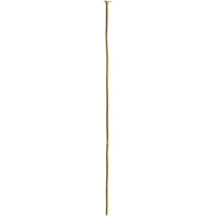 Head Pins, 50 mm, gold, 30pc/ 1 pack