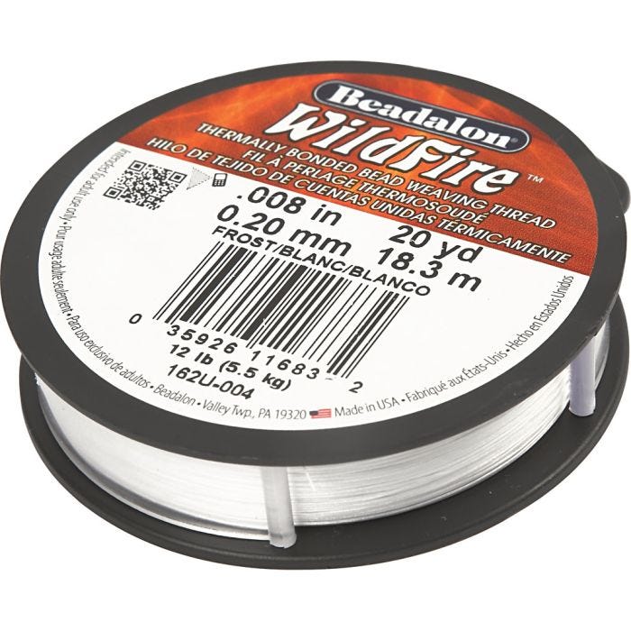 Jewellery Wire, thickness 0,2 mm, white, 18.30 m/ 1 roll