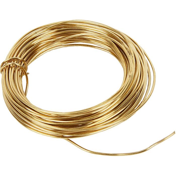 Brass Wire, thickness 1,2 mm, 100 g, brass, 10 m/ 1 roll