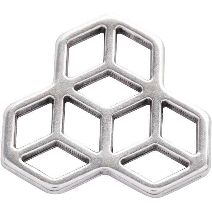 Jewellery Pendant, 30 mm, silver-plated, 1 pc