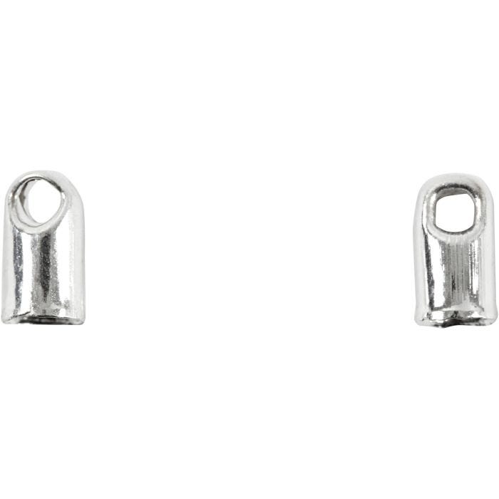 End Caps, dia. 3,2 mm, silver-plated, 100 pc/ 1 pack