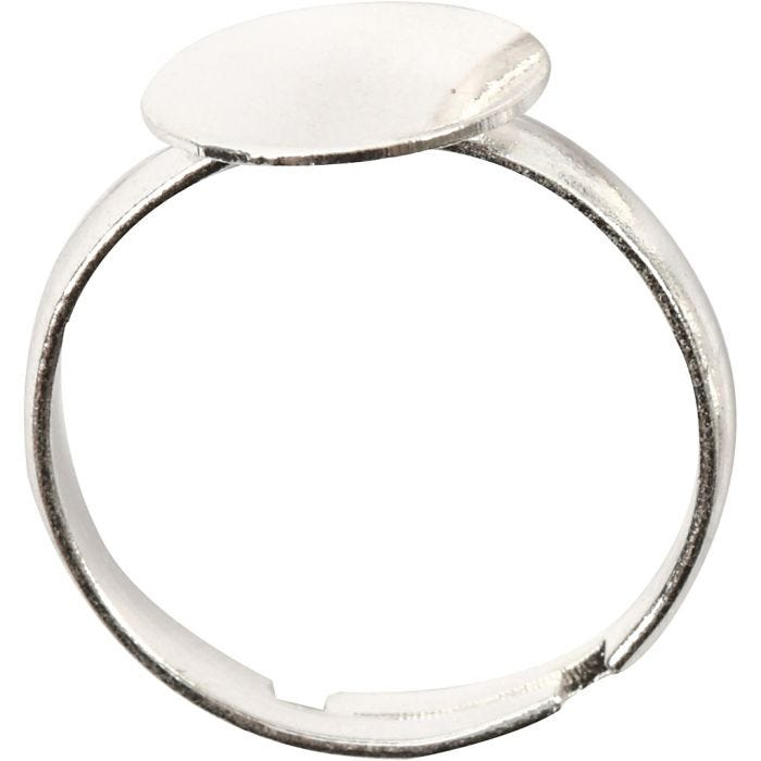 Finger Ring, silver-plated, 3 pc/ 1 pack