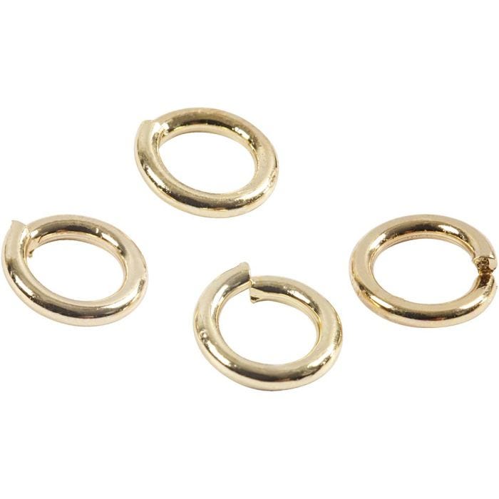 Jump Ring, thickness 0,7 mm, gold-plated, 500 pc./1 pack