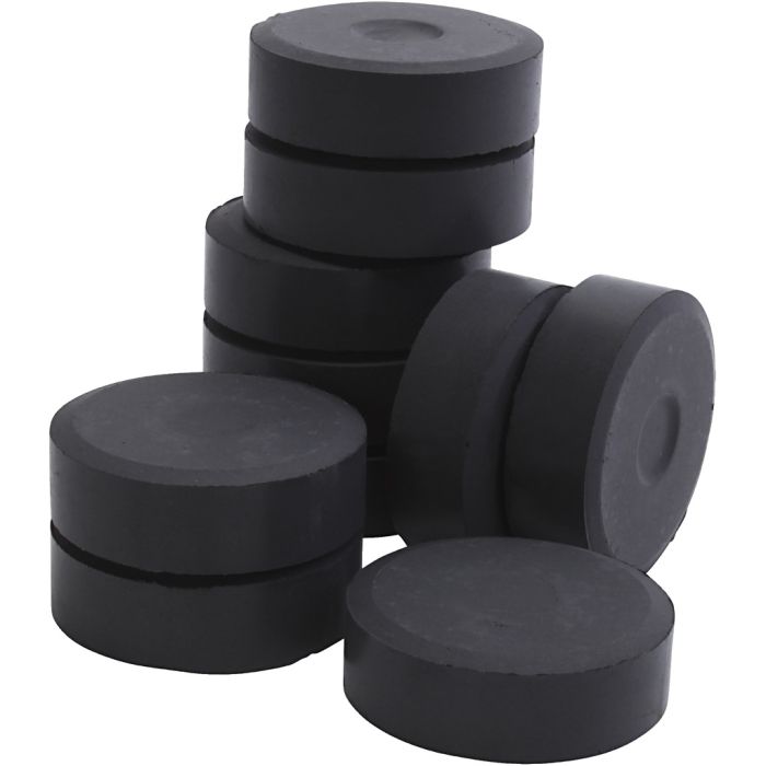 Tempera watercolour paints, dia. 44 mm, black, 10 pc/ 1 pack