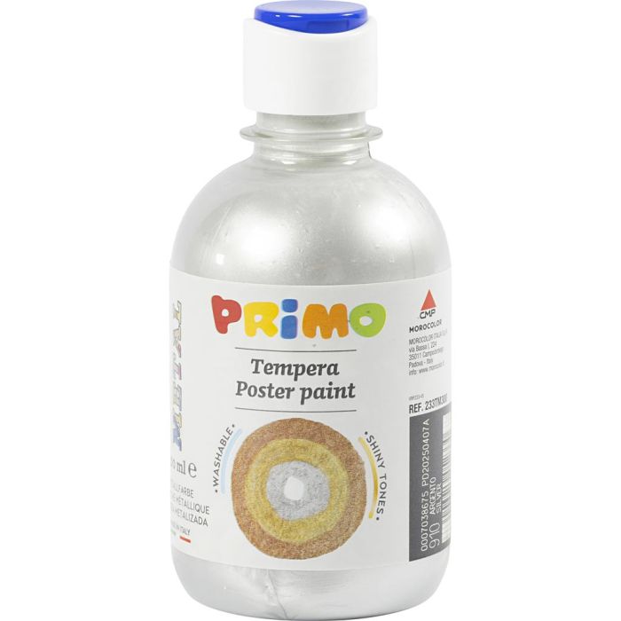 Poster paint Metallic, silver, 300 ml/ 1 bottle