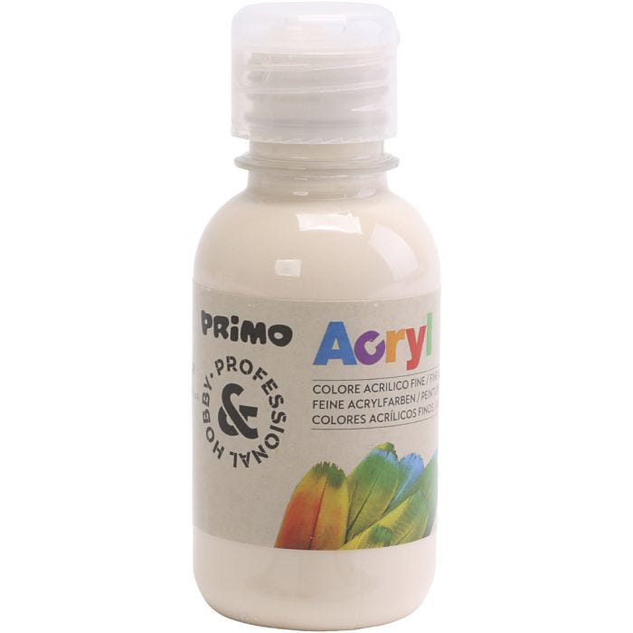 PRIMO luxury acrylic paint, warm beige, 125 ml/ 1 bottle