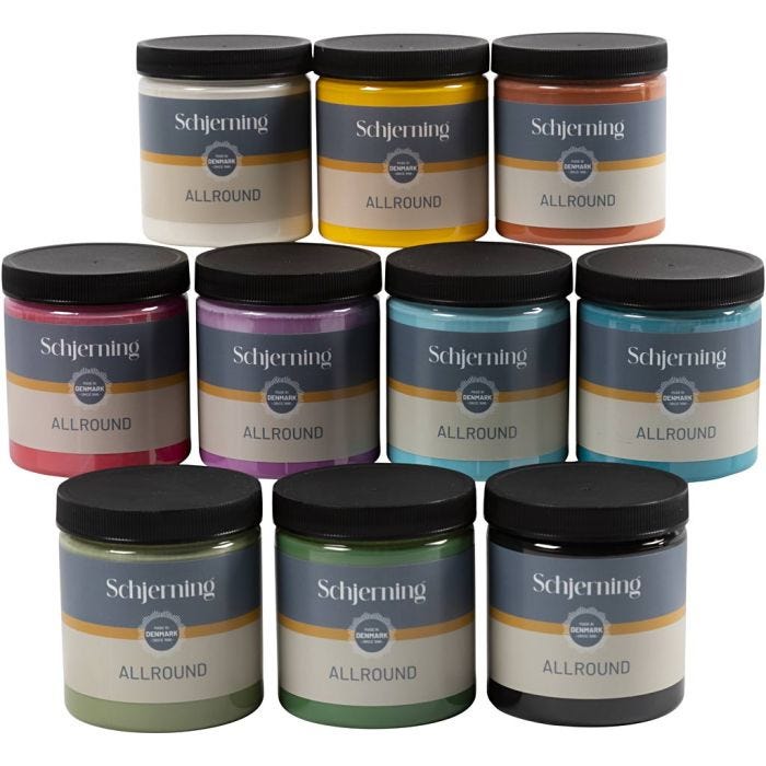 Outdoor Paint, assorted colours, 10x250 ml/ 1 pack