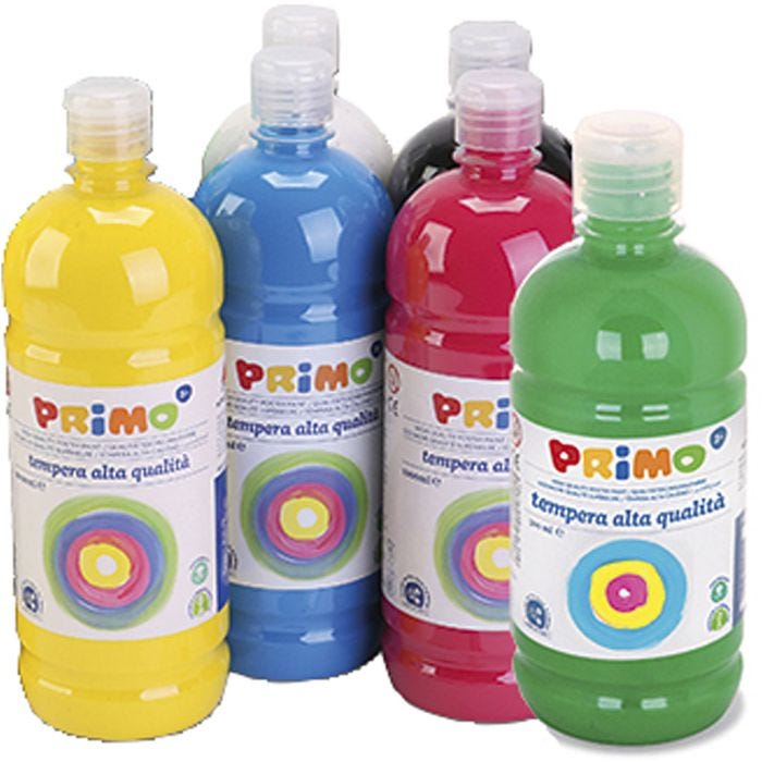 Tempera Paint Matte, matt, standard colours, 12x1000 ml/ 1 pack