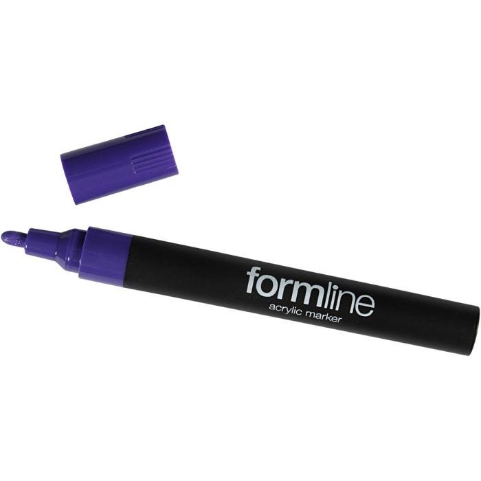 formline acrylic marker, line 2.5 mm, purple, 1 pc