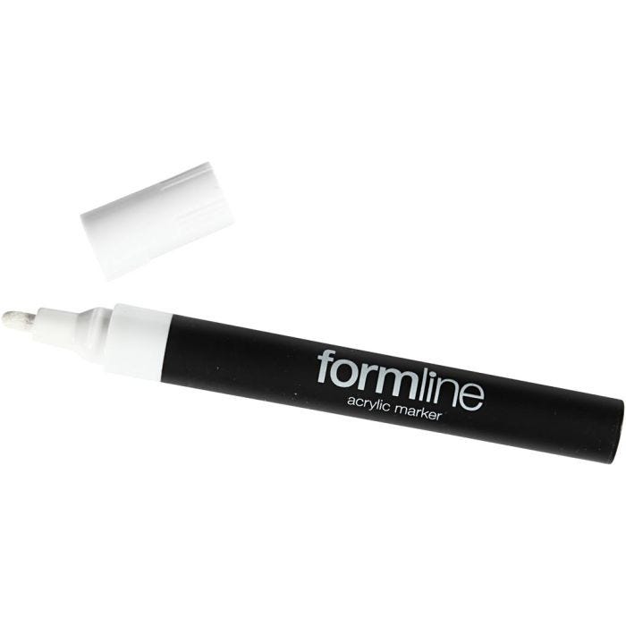 formline acrylic marker, 2.5 mm, white, 1 pc