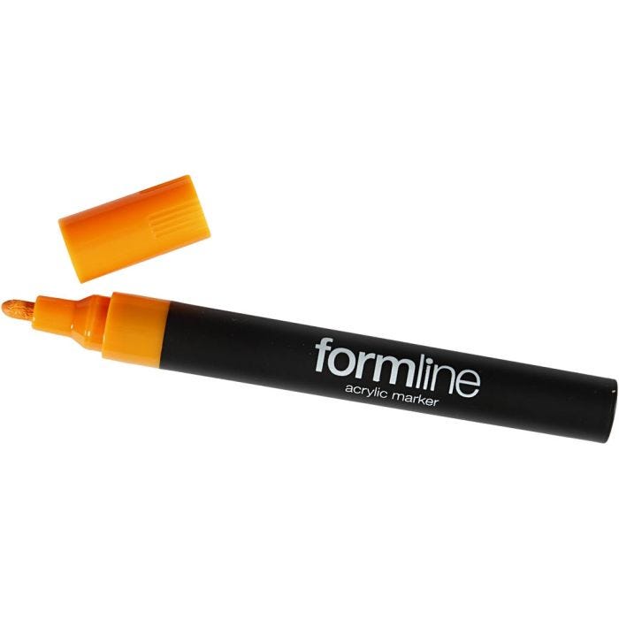 formline acrylic marker, 2.5 mm, orange, 1 pc