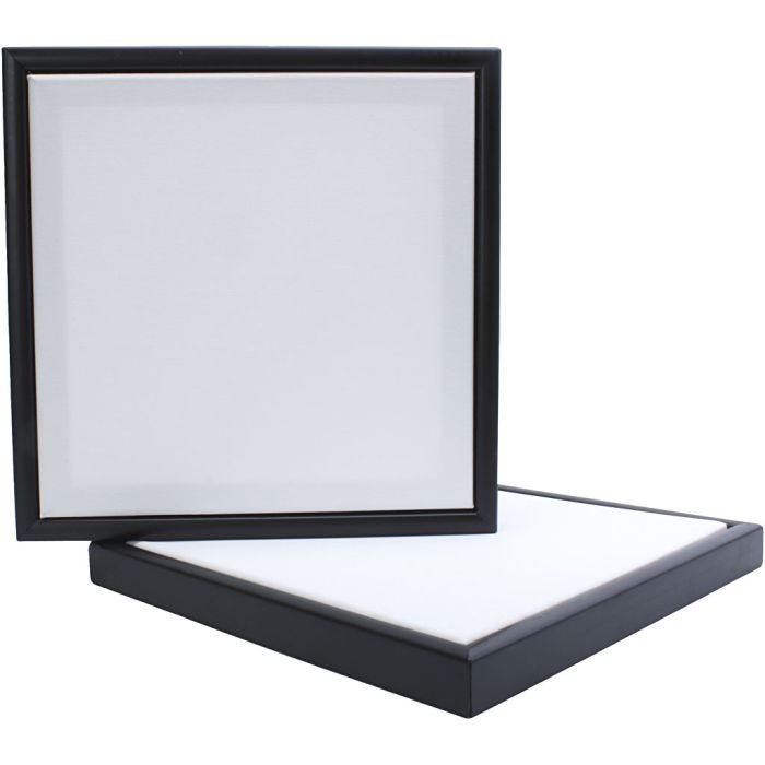 Canvas with Wooden Frame, size 30x30 cm, 280 g, black, white, 1 pc